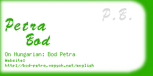 petra bod business card
